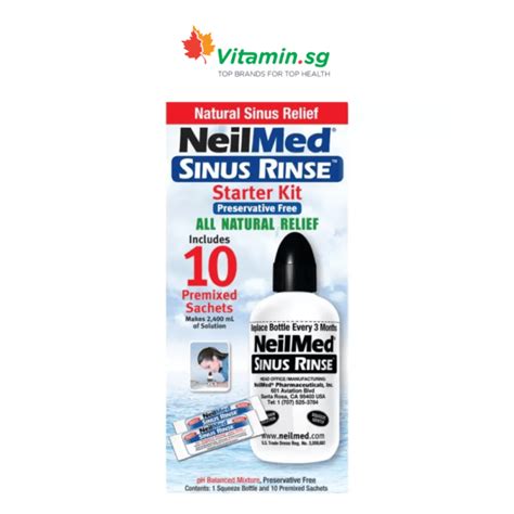 NeilMed Sinus Rinse Adult Starter Kit 10 Sachets Vitamin SG