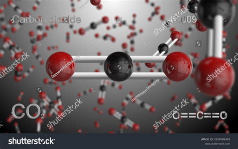 Carbon Dioxide Co2 Molecule Model Chemical Stock Illustration 2158586419 Shutterstock