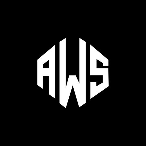 Diseño De Logotipo De Letra Aws Con Forma De Polígono Aws Polígono Y