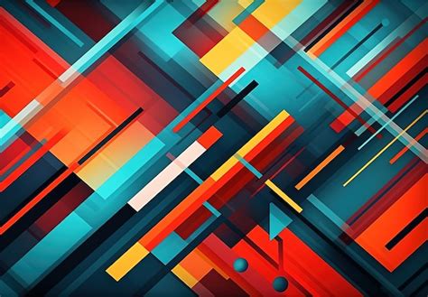 Premium AI Image | A colorful abstract illustration of a series of squares