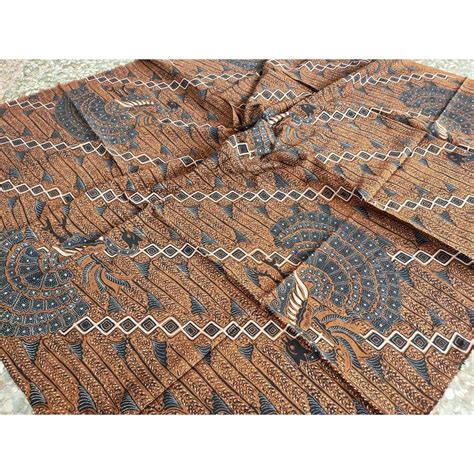 Jual Kain Batik Paris Solo Merak Kipas Sogan Shopee Indonesia