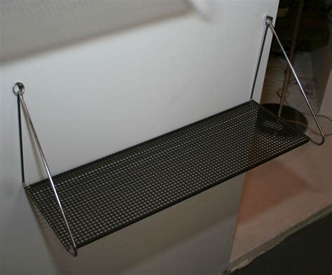 Group Of Five Perforated Metal Shelves At 1stdibs