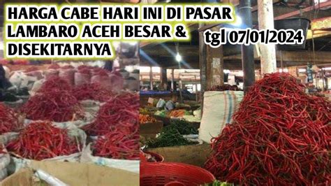 Update Harga Cabe Hari Ini Januari Pasar Induk Lambaro Youtube