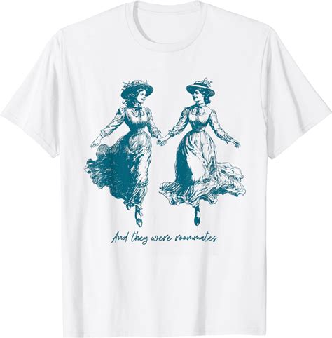 Vintage Lesbian Pride And They Were Roommates Sapphic Pride T Shirt Buytshirtdesigns