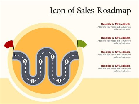 Icon Of Sales Roadmap | PowerPoint Slide Presentation Sample | Slide ...