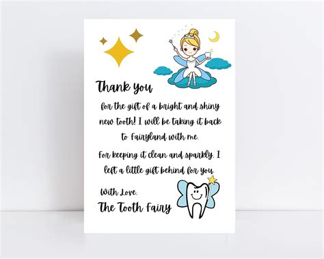 Tooth Fairy Letter Printable