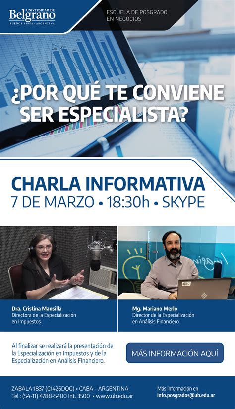 CHARLA INFORMATIVA Especialización en Impuestos y Especialización en