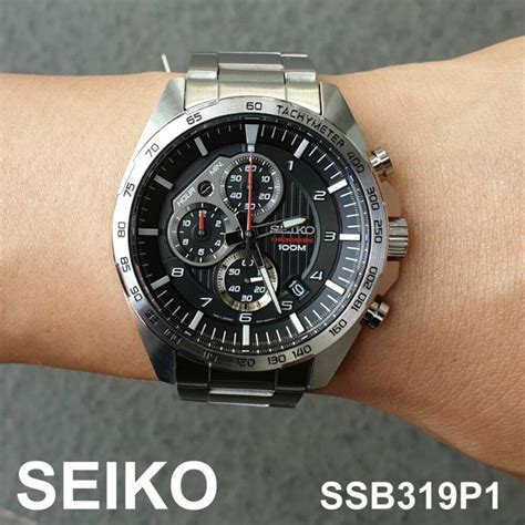 Seiko Ssb P Motorsport Quartz Chronograph Black Dial Hardlex Crystal