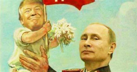 Trump baby Putin red flag Russia Memes - Imgflip