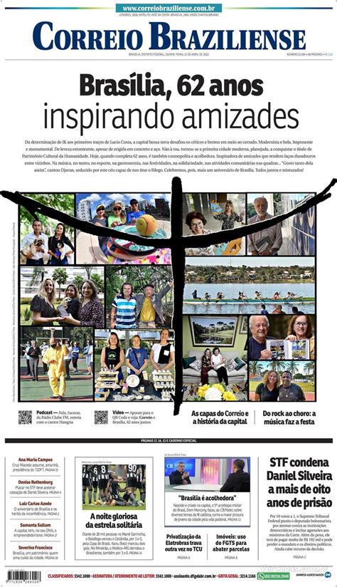 Capa Correio Braziliense Edi O Quinta De Abril De