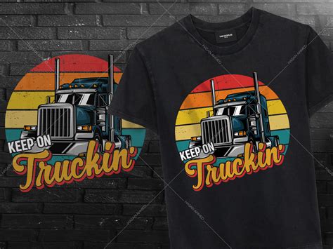 Truck Driver Vector Print Trucker T Shirt Design Behance