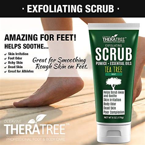 Tea Tree Oil Exfoliating Scrub With Bamboo Charcoal Neem Oil And Natural Pumice By Oleavine