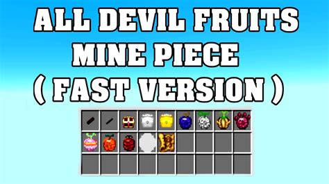 ALL DEVIL FRUITS MINE PIECE Minecraft Mod FAST VERSION