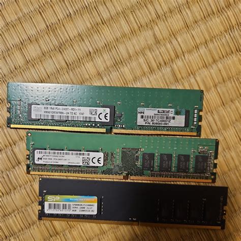 【目立った傷や汚れなし】samsung デスクトップメモリー Ddr4 8gb 3枚 Pc4 2400 動作未確認 ジャンクの落札情報詳細