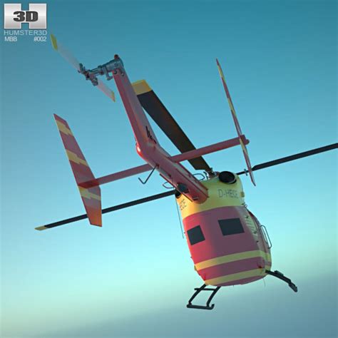 MBB Kawasaki BK 117 Modelo 3D Descargar Helicóptero on 3DModels org