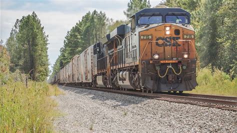 70mph CSX Train I032 08 Near Folkston GA With Fast And Loud K5HL 10