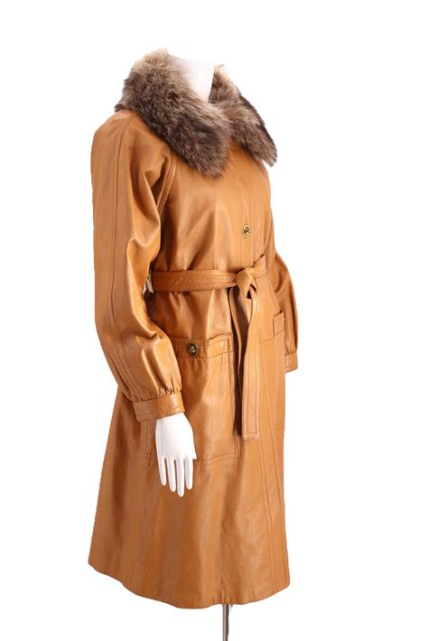 60s Sills Bonnie Cashin Leather Coat M Vintage 1970s Fur Coat 1960s Butterscotch Leather