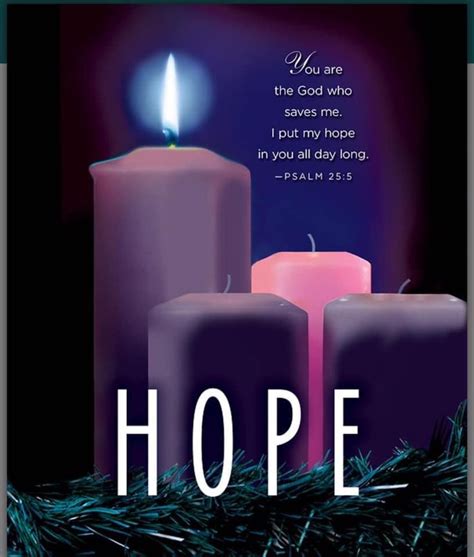 Three Lit Candles Sitting Next To Each Other With The Words Hope In