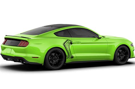 Side Cobra Graphics Vinyl Decals For Ford Mustang