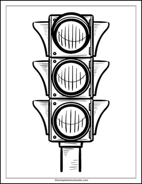 Terrific Traffic Light Coloring Pages Free And Easy Print The Simple Homeschooler