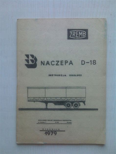 ZREMB NACZEPA D18 INSTRUKCJA OBSŁUGI 7601914510 oficjalne archiwum