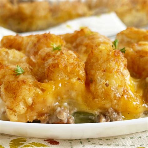 Cheesy Tater Tot Casserole Meatloaf And Melodrama