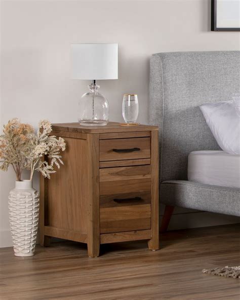 Acacia Wood Bedside Table Table De Chevet En Bois Dacacia In 2022