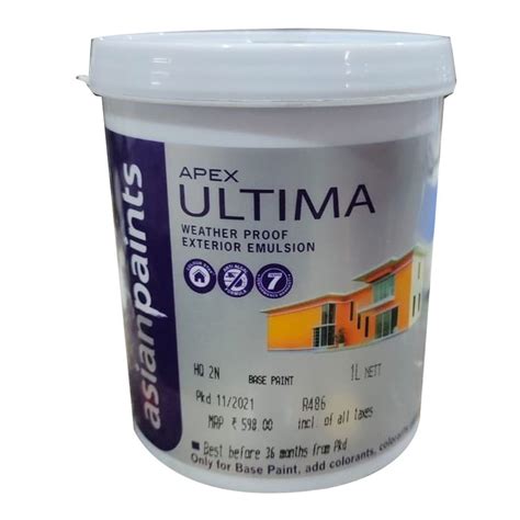 Asian Paints Apex Ultima Weatherproof Exterior Emulsion Paint 1 Ltr At