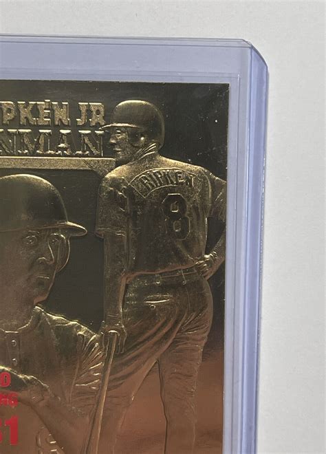 1996 Bleachers 23 Karat Gold CAL RIPKEN JR Ironman Limited Gold Plated