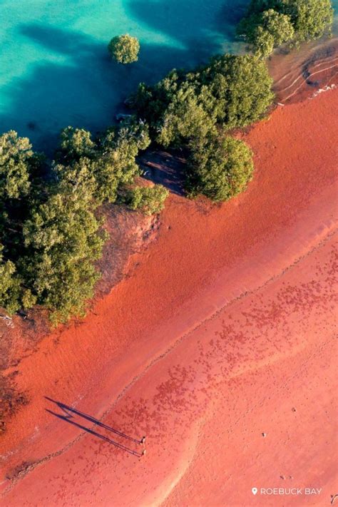 Drone Shot Of Roebuck Bay In Broome Wa Broome Roebuck Western