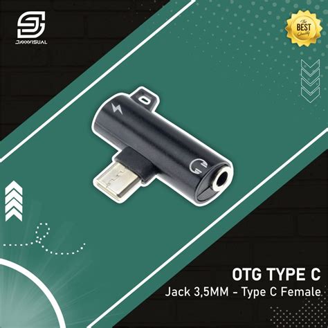 Jual Adapter Male Usb C To Female Jack Mm Usb C Otg Type C To