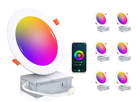 Pack Cloudy Bay Inch Smart Wifi Led Recessed Lights Rgbcw Color