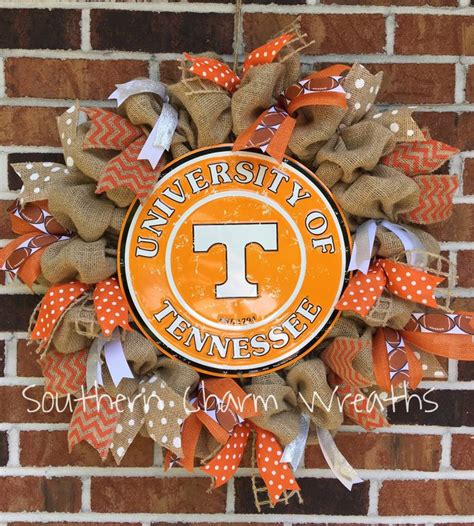 Burlap University Of Tennessee Ut Vols Wreath By Southcharmwreaths On