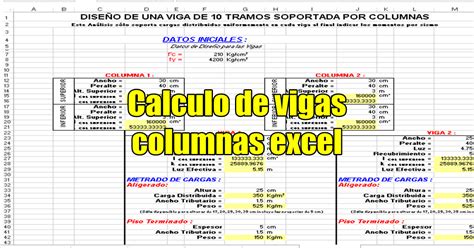 DiseÑo De Vigas Concreto Armado Excel ~ Ingenieria Civil