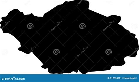 Aube France Silhouette Map With Transparent Background Stock Vector