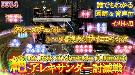 【ff14 解説】1~8番視点 サイコロギミック 図解 ゆっくり音声付 絶アレキサンダー討滅戦【ぬけまる】 Youtube