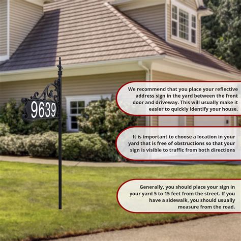 The Boardwalk Double Sided Reflective 911 Home Address Sign For Yard Address America