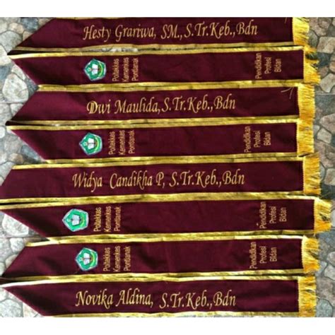 Jual Custom Selempang Wisuda Bordir Selempang Wisuda Selempang Wisuda