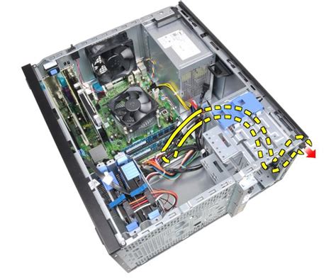 Optiplex 7010 Mini Tower Mt Removal Guide For The Power Switch Cable Front Thermal Sensor