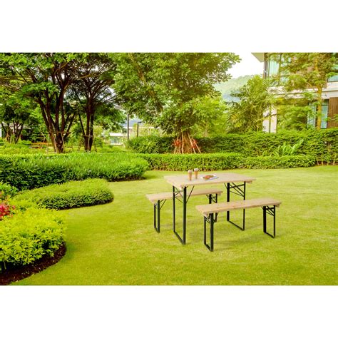 Stagecaptain Hirschgarten Houten Tuinset Voor Balkon 110 Cm Naturel