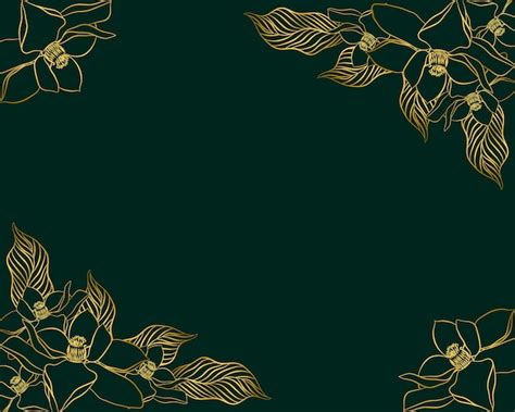 Premium Vector Hand Drawn Floral Pattern Design With Gold Color And