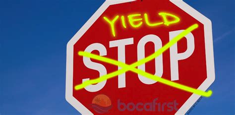 Stop signs as yield signs for cyclists - BocaFirst