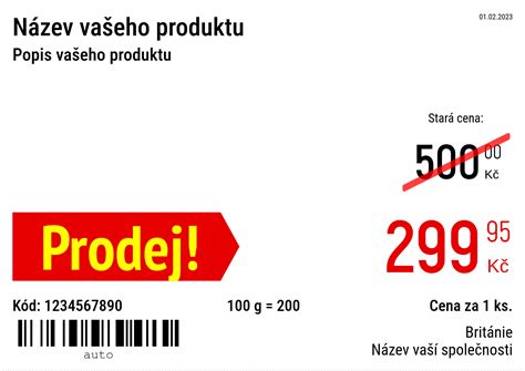 Cenovky-tisk, vyplňování, stahování online