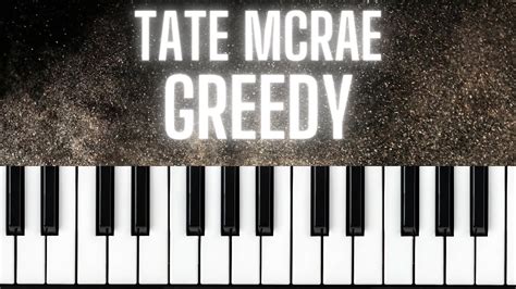 Tate Mcrae Greedy Piano Cover Tutorial Youtube