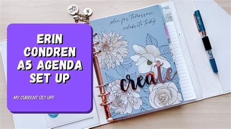 Erin Condren A5 Agenda Set Up YouTube