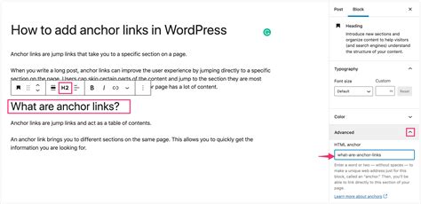 How To Easily Create Anchor Links In Wordpress Updated Leanne Wong