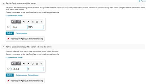 Answered Part A Elastic Strain Energy Equation Bartleby