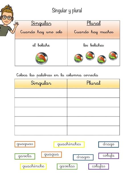 Singular Plural Live Worksheets