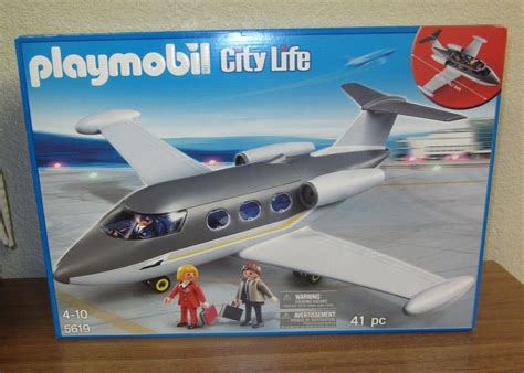 Nib Playmobil Private Jetairplane Set 5619 Airport Accessory Klickys