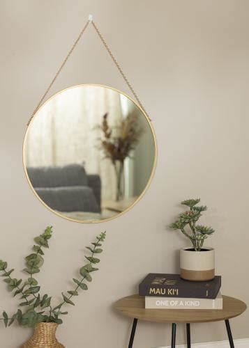 Buy Round Mirror Modern Gold Cm Here Bgaframes Eu